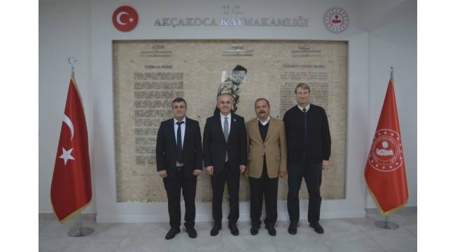 Düzce Üniversitesi Yetkilileri, Kaymakam Deniz Pişkin’i Ziyaret Etti