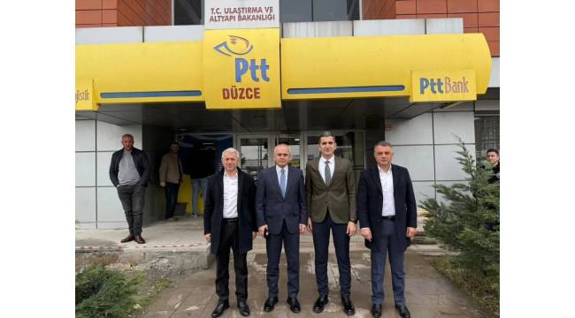 Düzce Üniversitesi Rektörü ve PTT Başmüdürüne Ziyaret